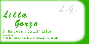 lilla gorzo business card